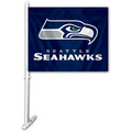 NFL Car Flag w/Bracket: Seattle Seahawks
